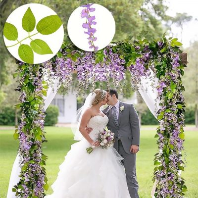 Șir de flori artificiale de glicină | WISBLOOM