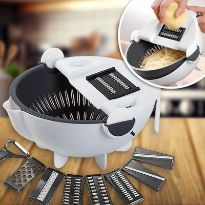 Feliator de legume 9 în 1 cu coș de scurgere | SORTEX