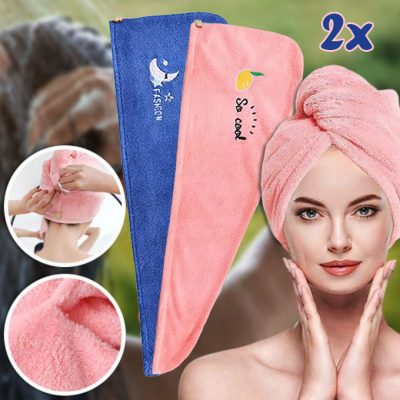 Prosoape moi și cu uscare rapidă pentru păr (2 bucăți) | HAIRWRAP