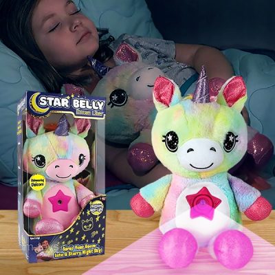 Unicorn de pluș cu proiecție de cer înstelat | STARBEAR
