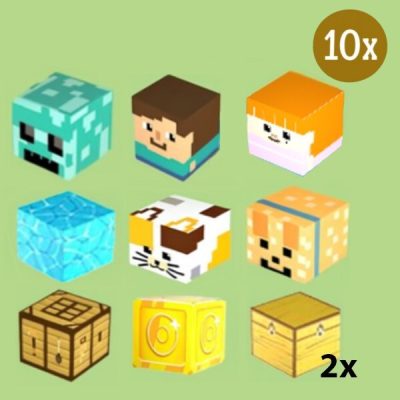 10x blocuri magnetice suplimentare pentru MAGCRAFTI | MAGCRAFTIBLOCKS